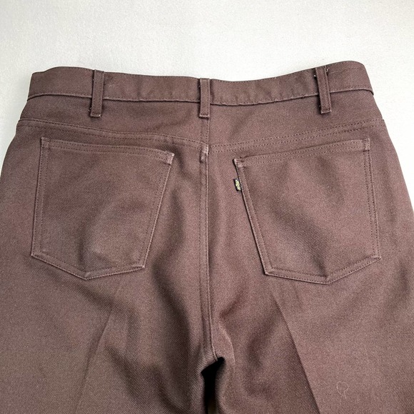 Vintage Levis Sta-Prest Pants Mens 36 Brown Straight Dress Slacks Made USA 90s - Picture 5 of 15